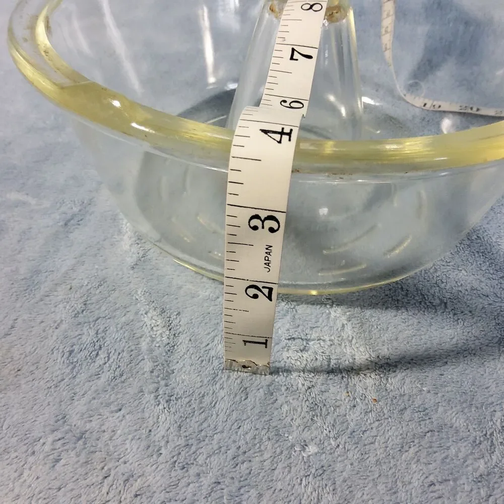Vintage Glasbake Heavy Clear Glass Tube Pan Bundt Angel Food Cake Model 352